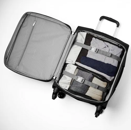 Miniatura 4 de Tienda Basics Maleta de equipaje giratoria de mano Softside con ruedas, Negro, 21 pulgadas