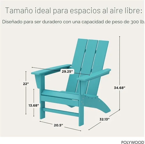 Miniatura 3 de POLYWOOD AD420AR Silla moderna tipo Adirondack, Aruba