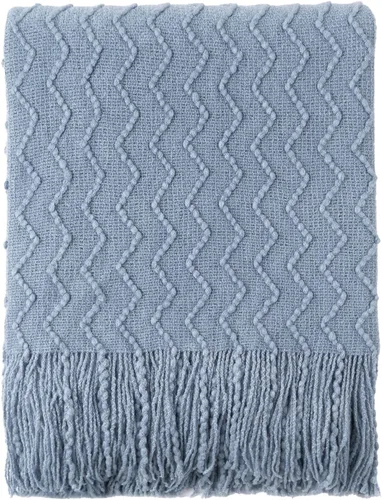 Miniatura 21 de BATTILO HOME Manta amarilla para sofá, manta dorada suave con textura, manta decorativa de punto mostaza para sofá, cama y sala de estar, 50 x 60