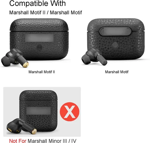 Miniatura 3 de Klowcok Auriculares de espuma de repuesto para auriculares inalámbricos Marshall Motif II A.N.C, Motif ANC, ajuste cómodo (3 pares, S/M/L, negro)