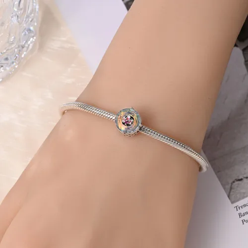 Miniatura 110 de KUNSIR Los abalorios se adaptan a pulseras Pandora para mujer, plata de ley 925, cuentas colgantes de joyería para niñas, dijes de feliz cumpleaños