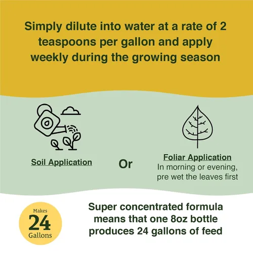 Miniatura 4 de Fertilizante Potenciador de Tomate Farmer's Secret (8 oz) - Súper Concentrado - Proporción 3:8:7 Fortificado con Ácido Húmico, Hierro y Calcio