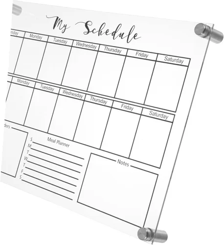 Miniatura 7 de 1 juego de pizarra de planificador semanal, menú de borrado en seco, mini congelador, pizarra de calendario de borrado en seco, pizarra blanca