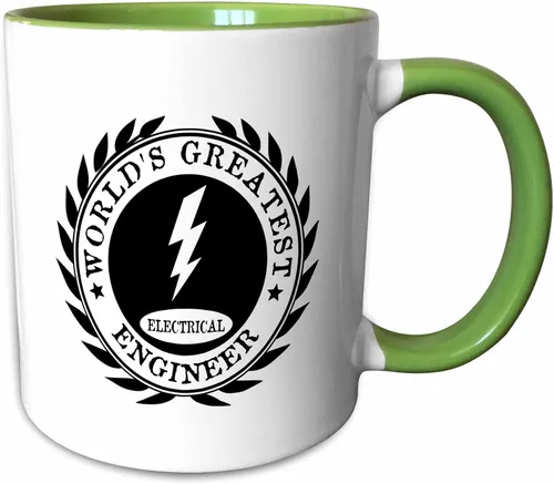 Miniatura 9 de 3dRose Worlds Greatest Electrical Engineer Award Fun Job Pride Work Gifts - Taza de dos tonos, 11 onzas, color negro