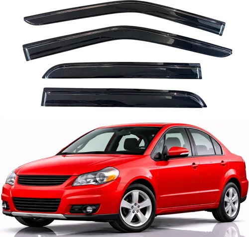 Miniatura 319 de KPY Visor de ventana compatible con Hyundai Tucson 2021-2025, 4 piezas de deflector de ventilación para ventana lateral, estilo Mugen, protector