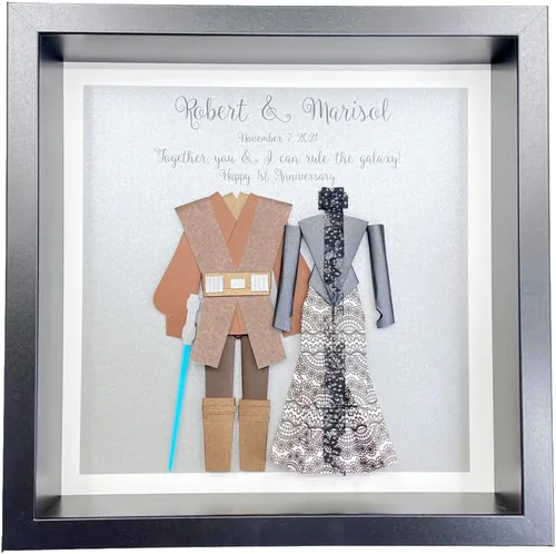 Personalized Star Wars Padme and Anakin Wedding Gift Frame
