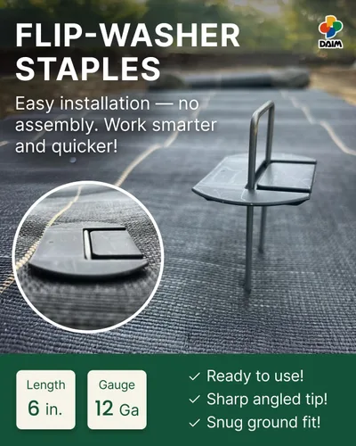 Miniatura 2 de DAIM Grapas para arandela abatible, estacas de jardín, grapas de metal de 6 pulgadas, estacas de jardín para jardinería, estacas de suelo