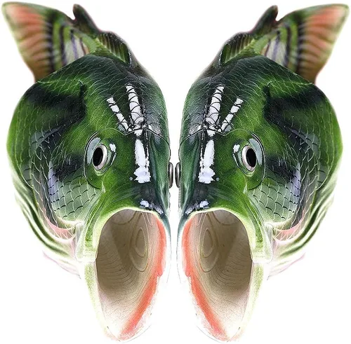 Miniatura 2 de Pantuflas unisex de pescado, sandalias de lubina, pantuflas de animales y peces