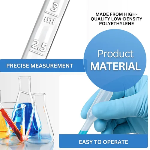 Miniatura 3 de Pipetas de transferencia de 0.1 fl oz, 500 unidades, cuentagotas de plástico desechables para aceites, manualidades y líquidos, herramientas