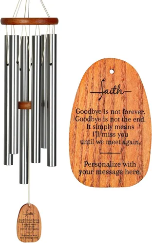 Miniatura 21 de Campanillas de viento Woodstock personalizadas Amazing Grace conmemorativas para exteriores de 24'' de bronce medio, campanilla de viento