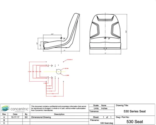 Miniatura 4 de Kubota Asiento de repuesto para tractor compacto (aplicaciones en la descripción) Farmer Bob's Parts 530000BK