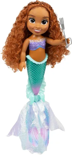 Miniatura 2 de The Little Mermaid Disney Little Mermaid Movie - Impresionante muñeca Ariel de 15 pulgadas con cola iridiscente nacarada y aletas de tela brillante