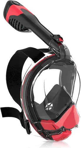 Miniatura 10 de Yosmer Electric Full Face Snorkel Mask for Adults, Fan-Assisted Snorkeling Mask with Dry Top System, 180° Panoramic View, Anti-Fog Design, Foldable
