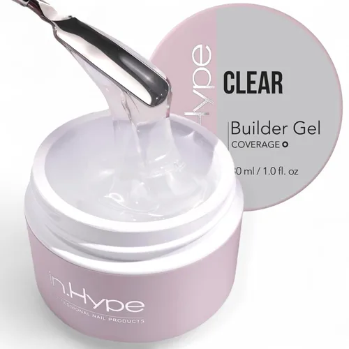 Miniatura 8 de IN.HYPE Gel duro profesional UV/LED para extensión de uñas, fortalecimiento, superposiciones de lima (lechoso #1)