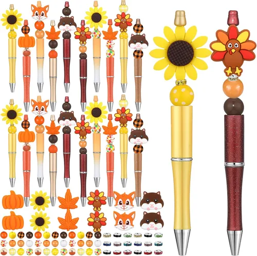 Miniatura 12 de Ctosree 36 juegos de cuentas de Pascua para bolígrafos, huevos, conejo, pollo, Pascua, focal, bolígrafo,a granel, kit de fabricación de bricolaje