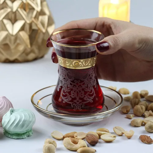 Miniatura 4 de Juego de 6 vasos de té turcos vintage para mujeres, cristalería, fiesta, estilo árabe, tazas de té marroquíes persas, para adultos, bandeja