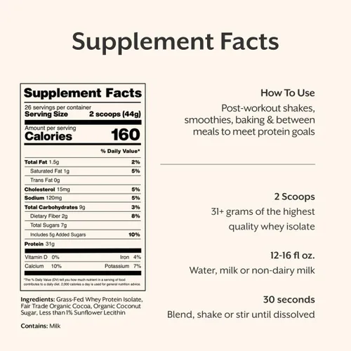 Miniatura 9 de Suplemento de Proteína de Suero Aislado ProMix Nutrition en Polvo, Chocolate - Alimentado con Pasto - Batidos de Fitness y Nutrición Post