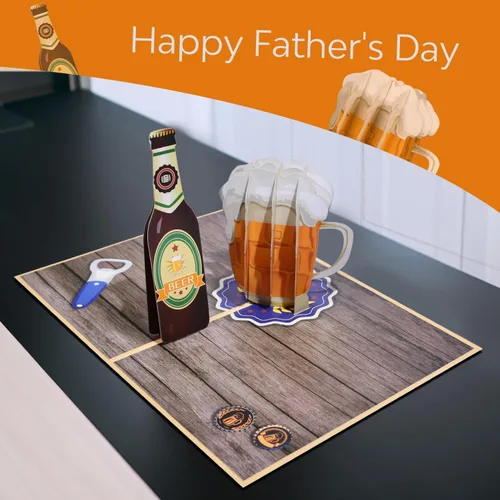 Miniatura 2 de Magic Ants Tarjeta de feliz día del padre, tarjeta desplegable para el día del padre, tarjeta desplegable 3D para el día del padre, tarjeta