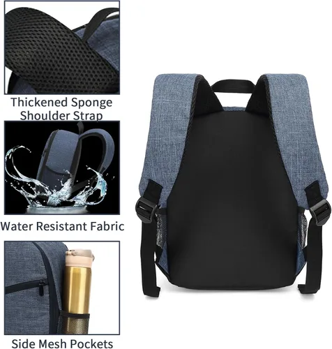 Miniatura 5 de Mochila pequeña para cámara DSLR SLR sin espejo, para viajes al aire libre, senderismo, fotografía, impermeable, unisex, compatible