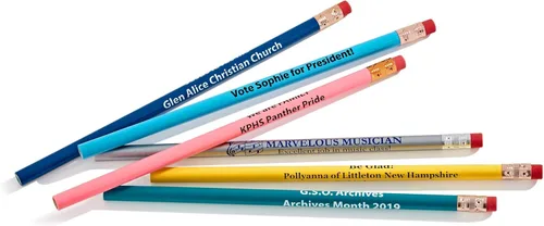 Miniatura 5 de Lápices redondos personalizados con impresión promocional de Pencil Guy, 144 por caja. ¡19 colores para elegir! Verde