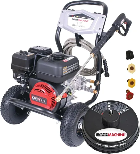 Simpson Lavadora a presión de gas para limpieza de 3400 PSI, lavadora a presión de 2.5 GPM para uso residencial, motor CRX, manguera de 25 pies,