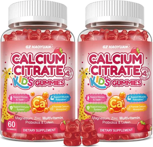 Miniatura 8 de Gomitas de citrato de calcio - Suplementos de 1200 mg de calcio en gomitas para mujeres y hombres con vitamina D3, K2, magnesio, zinc de alta
