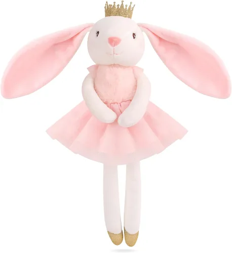 Peluche de conejo de 15.7 pulgadas para niñas, animal de peluche suave de conejo de Pascua, juguete de conejo de peluche de princesa, juguete de