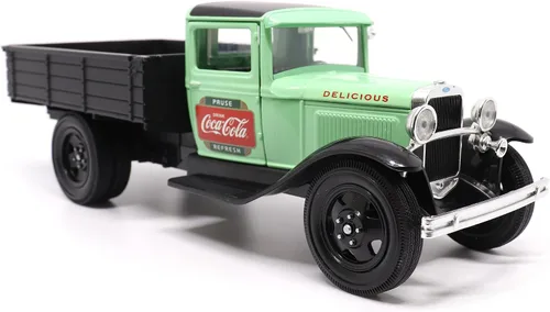 Miniatura 7 de Motor city classics Coca-Cola Diecast coleccionable Ford Modelo AA 1931 (versión verde) escala 1:24 424024 con licencia