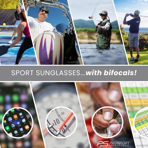 Miniatura 5 de proSPORT BIFOCAL - Lentes de sol tintados para hombre y mujer, alta definición, amarillo ámbar ahumado, +1.50 +1.75 +2.00 +2.25 +2.50 +3.00, Combo