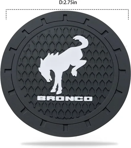 Miniatura 2 de Portavasos de automóvil para Ford Bronco, portavasos de silicona, accesorios para el interior del automóvil, 2.76 pulgadas, 2 piezas Car