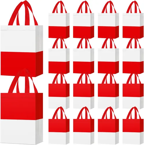Miniatura 11 de Locmeo 24 bolsas de recuerdo de fiesta con asas reutilizables no tejidas para dulces, bolsas de regalo para niñas y niños, cumpleaños, baby shower