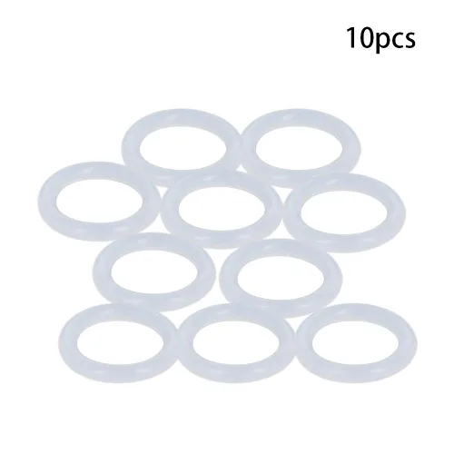 Miniatura 3 de Othmro 10 anillos de sellado de silicona planos blancos, 0.551 x 0.787 x 0.118 in (IDxODxTHK) junta tórica redonda para grifo, ducha, arandelas