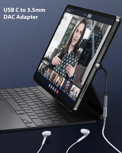 Miniatura 4 de Stouchi Adaptador USB C a dongle de 0.138 in, cable de audio tipo C, chip DAC de alta fidelidad para iPhone 17/16/15, Pixel 9/8/7/6, iPad, Samsung
