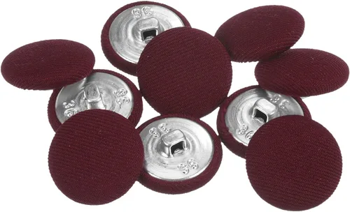 Miniatura 43 de HARFINGTON 10 botones de tela de 24L cubiertos de tela de 0.59 pulgadas, vástago de metal, botones de costura redondos para trajes, blusas de Azul