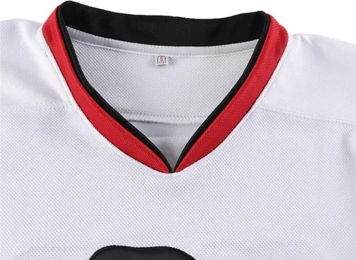 Miniatura 2 de AUMERN # 00 Jersey de hockey de la película de los hombres cosidos Jerseys de hockey sobre hielo Blanco Talla S-XXXL