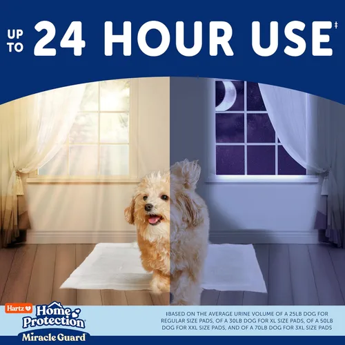 Miniatura 2 de Almohadillas para perros Hartz Home Protection Miracle Guard, tamaño regular 50 unidades, 3 veces más absorbentes y 3 veces más duraderas, no gotean