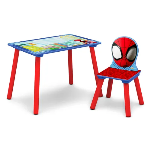 Miniatura 3 de Delta Children Marvel Spidey y sus sorprendentes amigos Juego de 3 piezas para cuarto de juegos infantil – Incluye mesa, silla y caja de juguetes