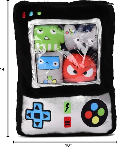 Miniatura 9 de iscream Juego de almohada de forro polar de 5 piezas en forma de videojuegos con detalles bordados