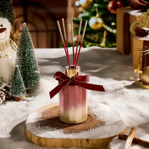 Miniatura 4 de Airkeep - Juego de Difusor de Cañas - Especias Navideñas Difusor de Canas Navideño con 8 Varillas de Junco - Difusor de Aceite Perfumado