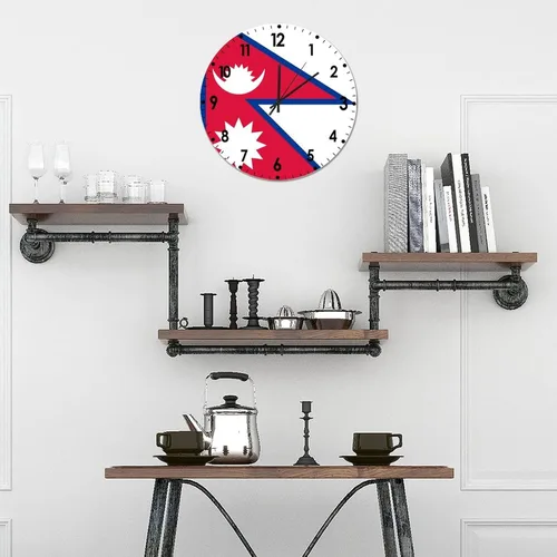 Miniatura 37 de Cheyan Reloj de pared con bandera de Canadá de 12 pulgadas, silencioso, sin tictac, de PVC, funciona con pilas, reloj redondo decorativo, regalo