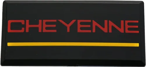 Miniatura 2 de SSDD 2 emblemas de cabina Cheyenne de repuesto para pilar de techo lateral Chevrolet 88-94 placa de identificación 3D (rojo/amarillo) (CH-CHEYENNE)