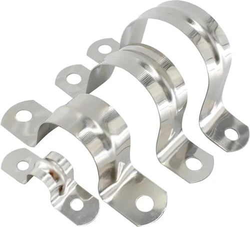 Miniatura 3 de 50PCS 1.3 pulgadas de correa de tubo rígida, acero inoxidable 2 agujeros abrazadera de cable, soporte de sujeción de tubo en forma de U