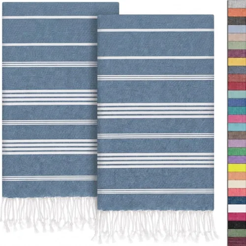 Miniatura 77 de EPHESUS TOWELS Toallas de Mano - Juego de 2 18" x 30" - Toalla de Mano Turca Decorativa para Baño, Cocina, Invitados, Cara, Cabello, Té, Paño