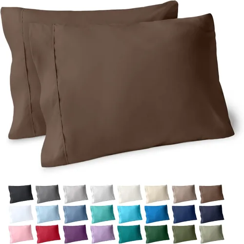 Miniatura 49 de Bare Home Juego de 2 fundas de almohada de microfibra de tamaño estándar, fundas de almohada refrescantes, doble cepillado, fácil cuidado, cierre