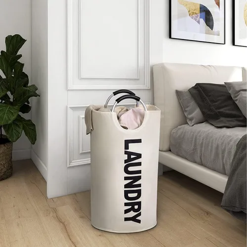 Miniatura 6 de Cesta de lavandería (tamaño XL, 7 colores) plegable de tela para colada