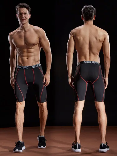 Miniatura 2 de NELEUS Paquete de 3 pantalones cortos de compresión para hombre