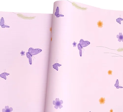 Miniatura 7 de Yifely Rollo de revestimiento de estante de 9.8 pies con diseño de mariposa morada, extraíble, para muebles, papel de PVC, 118 x 17.7 pulgadas