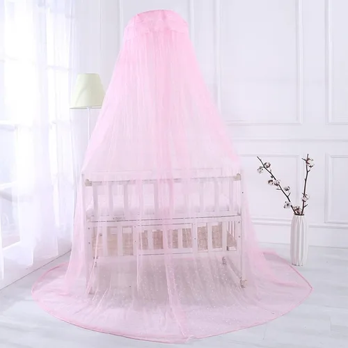 Miniatura 3 de Cama para bebés y niños pequeños, cuna tipo domo, mosquitera colgante, marco de barra de mosquitos, juego de cama estilo palacio para cuna