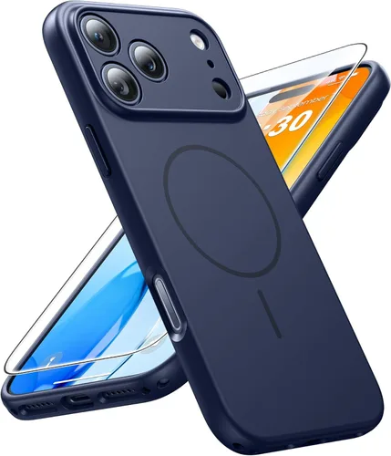 Miniatura 52 de FNTCASE Funda para iPhone 14 Pro Max color azul: [compatible con Magsafe] Funda magnética mate sólida con [protección completa de la cámara]
