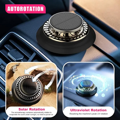 Miniatura 3 de Ambientador de aire para automóvil, difusor giratorio con energía solar y fragancia, purificador de aire de aromaterapia para automóvil y hogar